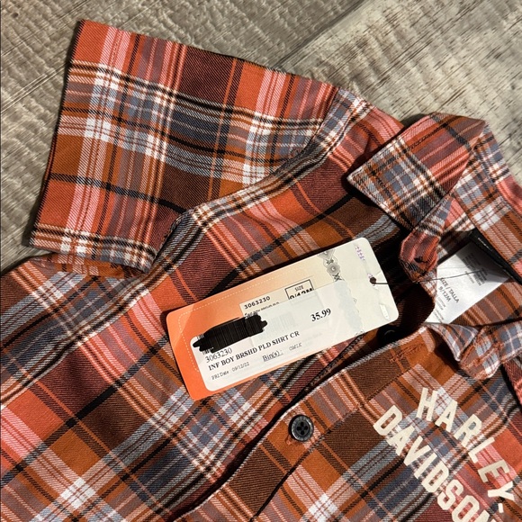 NWT Harley-Davidson Baby Plaid Shirt- size 9-12 months - Picture 9 of 9